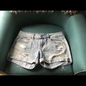 AE Distressed Denim Shorts